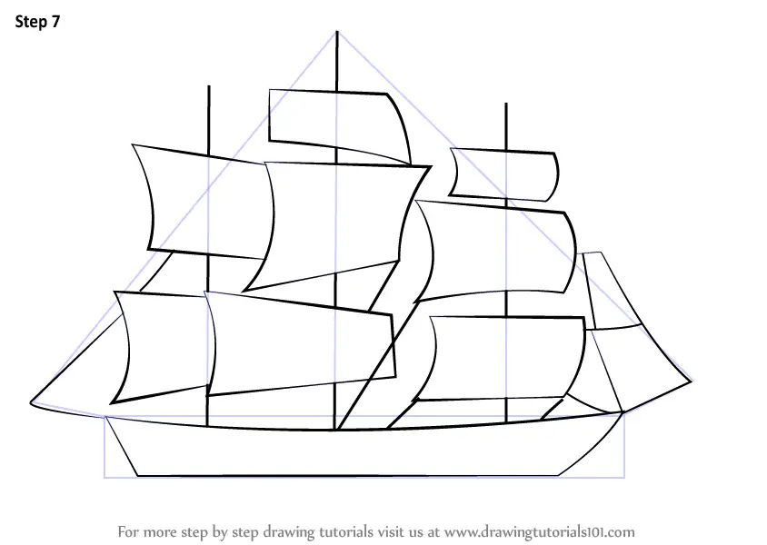 Learn How to Draw a Ship for Kids Boats and Ships Step
