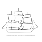How to Draw a Ship for Kids