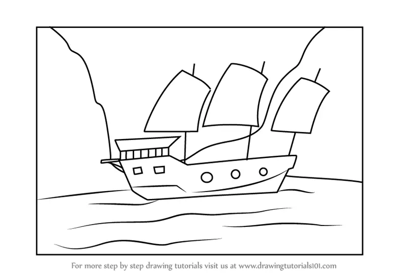 20 Easy Boat Drawing Ideas - How to Draw a Boat - Blitsy