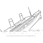 How to Draw Titanic Sinking