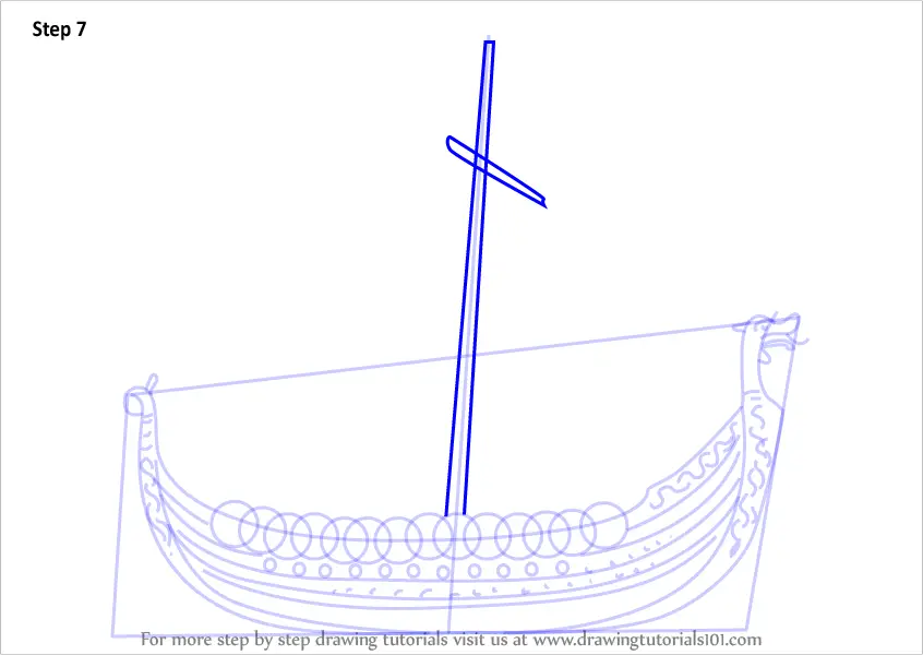 Learn How to Draw a Viking Ship (Boats and Ships) Step by 