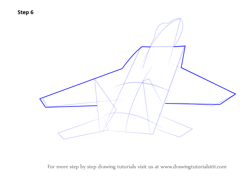 Learn How to Draw Fighter Jet Aircraft (Fighter Jets) Step by Step