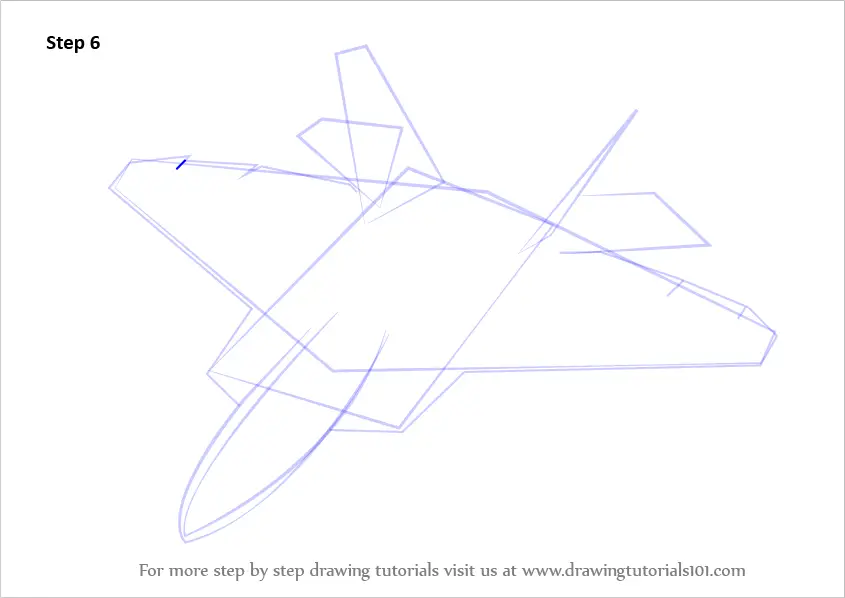 Learn How to Draw Lockheed Martin F-22 Raptor (Fighter Jets) Step by