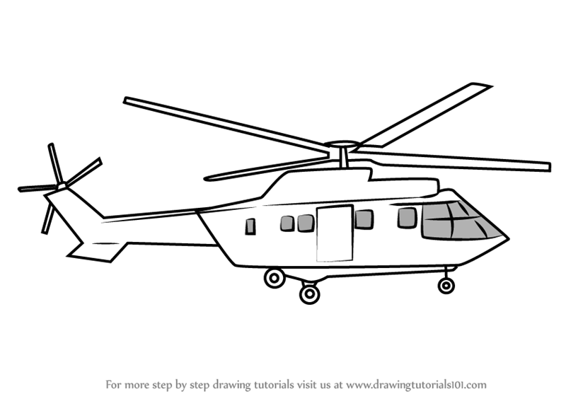 Step by step to draw a Cute Helicopter. Drawing tutorial a Cute Helicopter.  Drawing lesson for children. Vector illustration Stock Vector | Adobe Stock