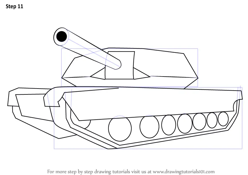 How To Draw A Ww2 Tank Step By Step
