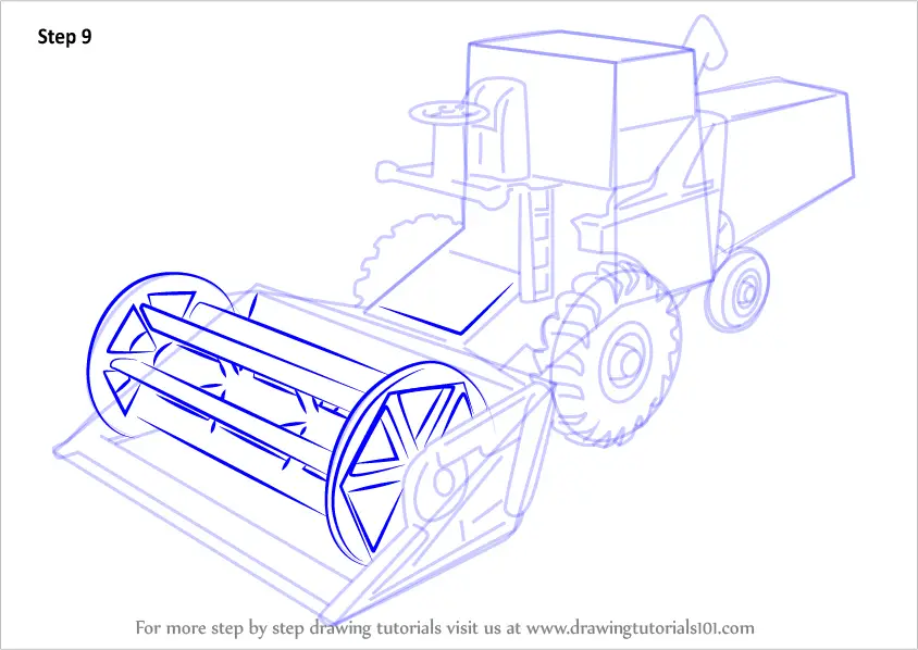 Learn How to Draw Combine Harvester (Other) Step by Step : Drawing