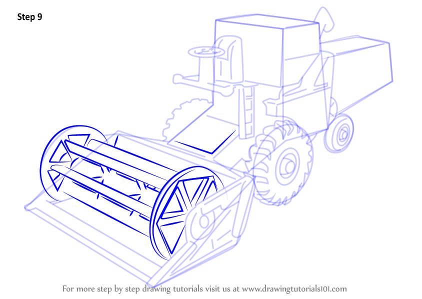 Learn How to Draw Combine Harvester (Other) Step by Step : Drawing