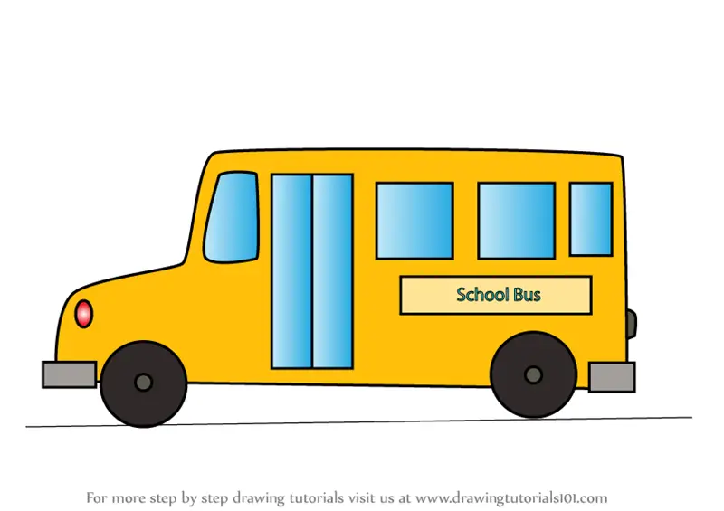 How to Draw School Busses Easy Drawing Tutorial for Kids | How to Draw Dat