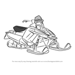 How to Draw a Snowmobile