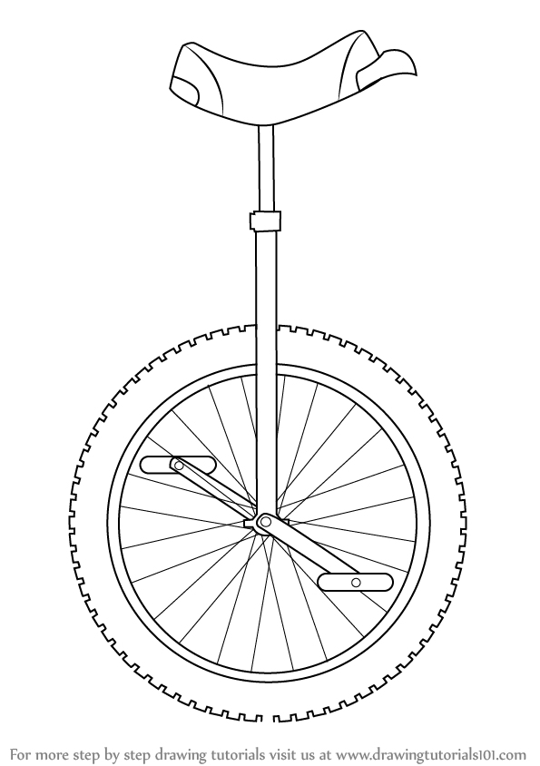 Learn How to Draw a Unicycle Other Step by Step : Drawing Tutorials