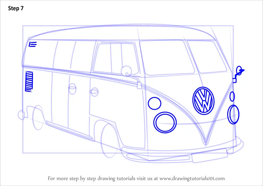 Learn How To Draw Volkswagen Van Other Step By Step Drawing Tutorials Here ...