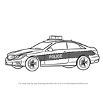 How to Draw a Mercedes Police Car