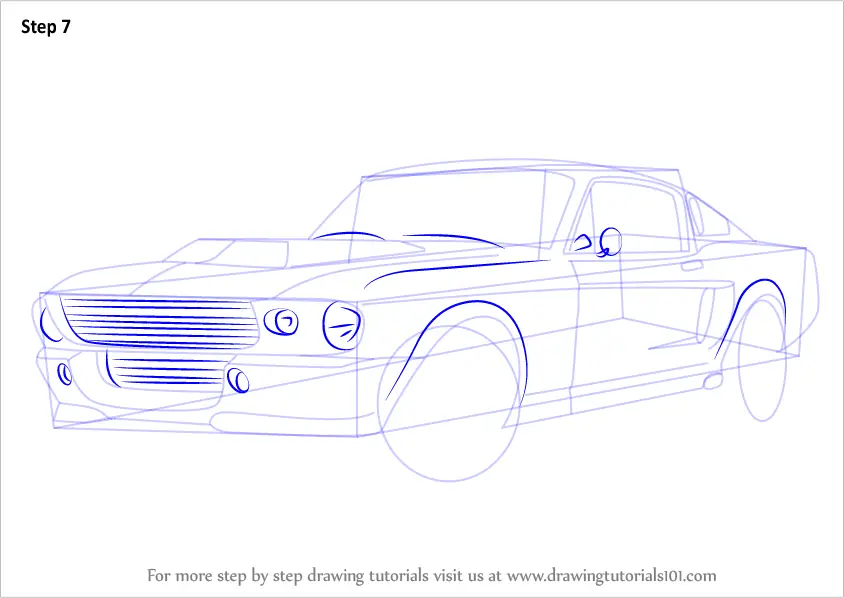 Antriksh × DALL·E | A hand drawn sketch of Ford Mustang