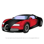 How to Draw a Bugatti Car