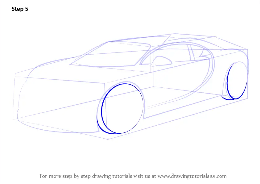 Learn How to Draw Bugatti Chiron (Sports Cars) Step by ...