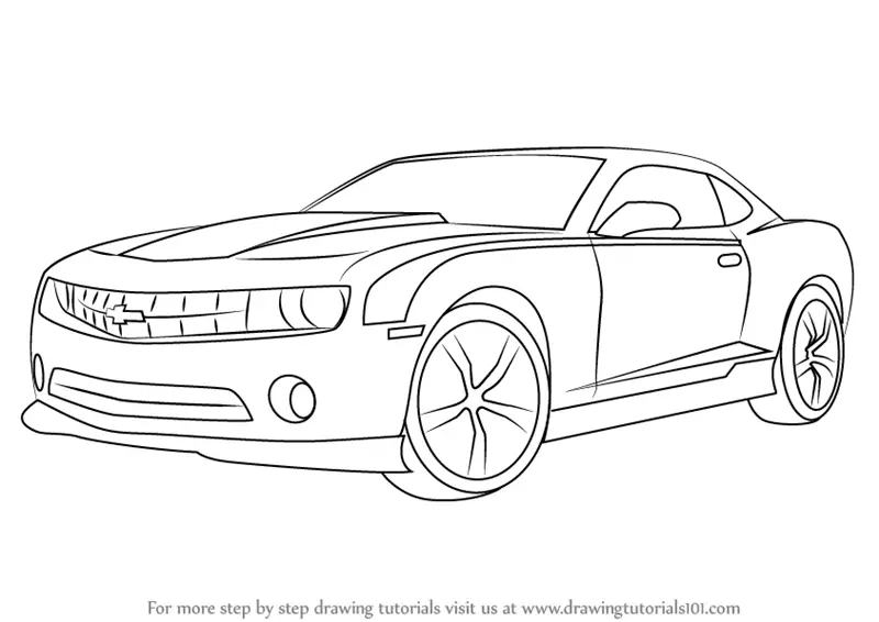How To Draw A Chevy Camaro Step By Step