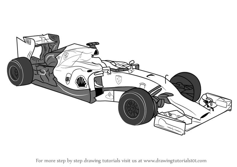 Learn How to Draw F1 Car Sports Cars Step by Step  Drawing Tutorials