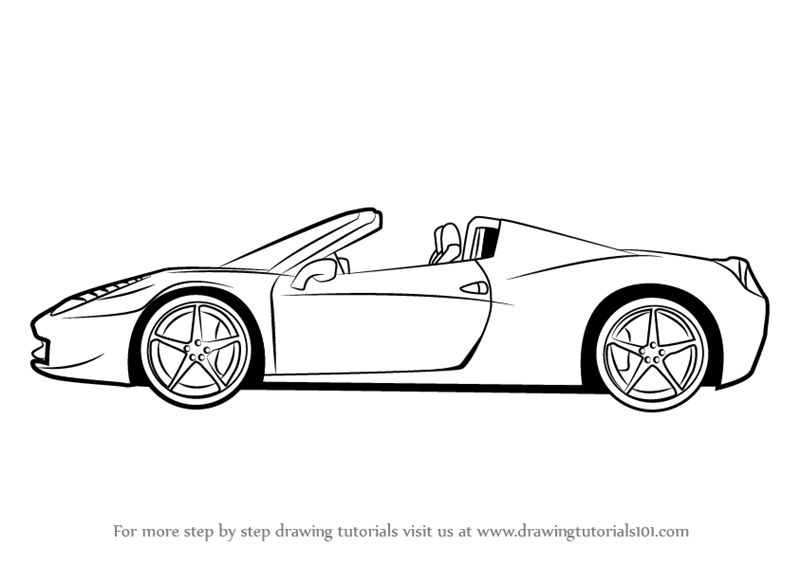 Learn How To Draw A Ferrari Sports Cars Step By Step