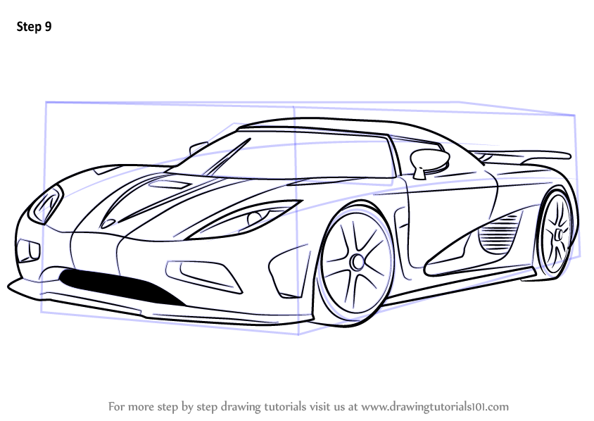 Download Learn How to Draw Koenigsegg Agera R (Sports Cars) Step by Step : Drawing Tutorials