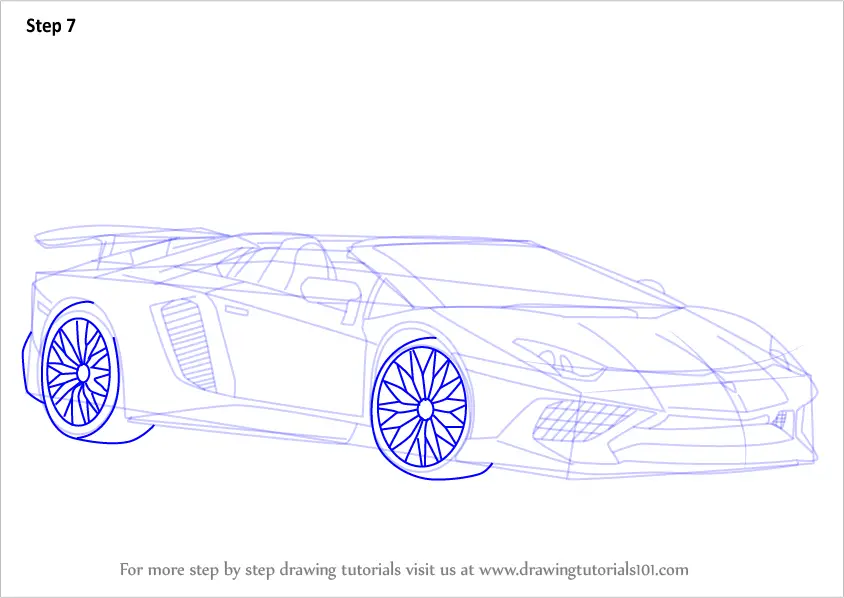 Learn How To Draw Lamborghini Aventador Lp750 4 Sv Roadster