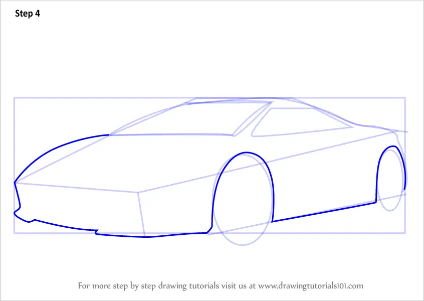 Learn How to Draw a Lamborghini Car (Sports Cars) Step by ...