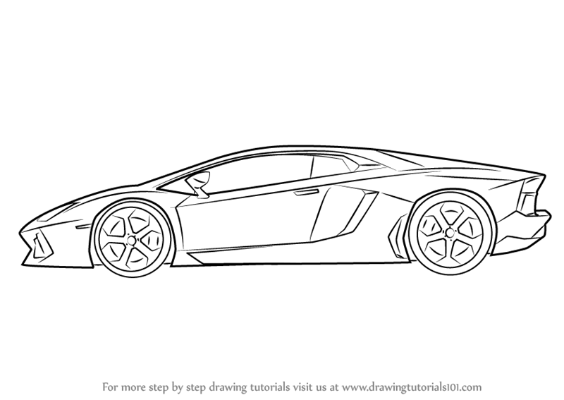 Learn How To Draw Lamborghini Centenario Side View Sports