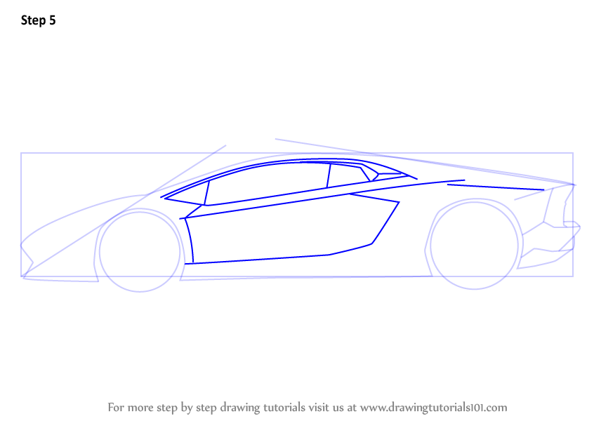 Learn How To Draw Lamborghini Centenario Side View Sports