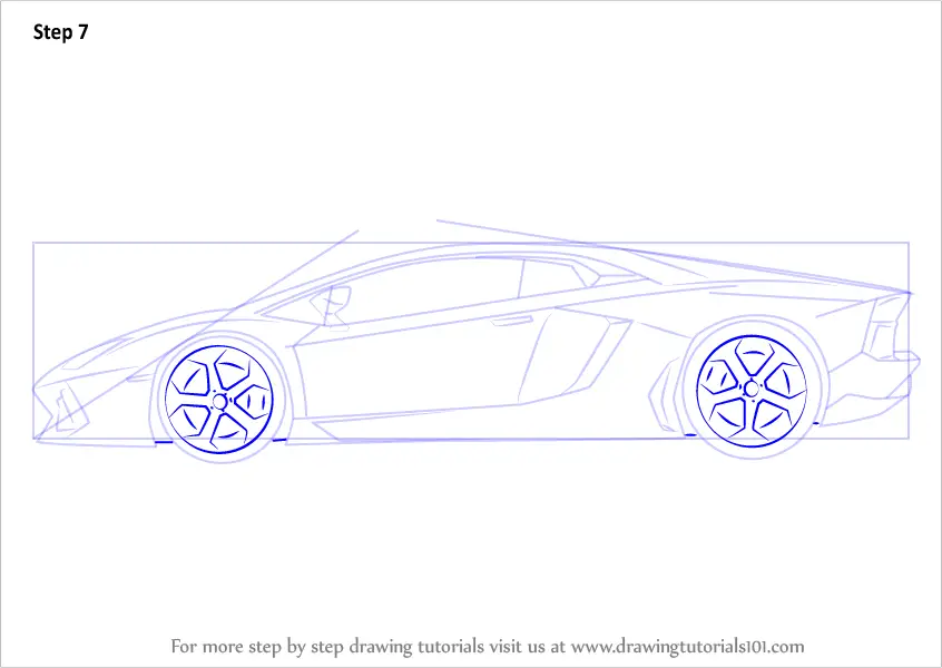 Learn How To Draw Lamborghini Centenario Side View Sports