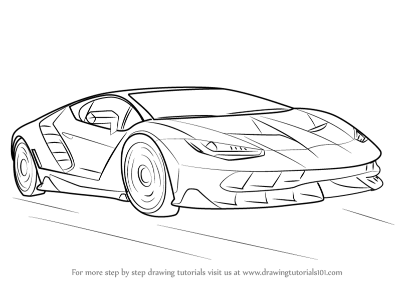 Learn How To Draw Lamborghini Centenario Sports Cars Step