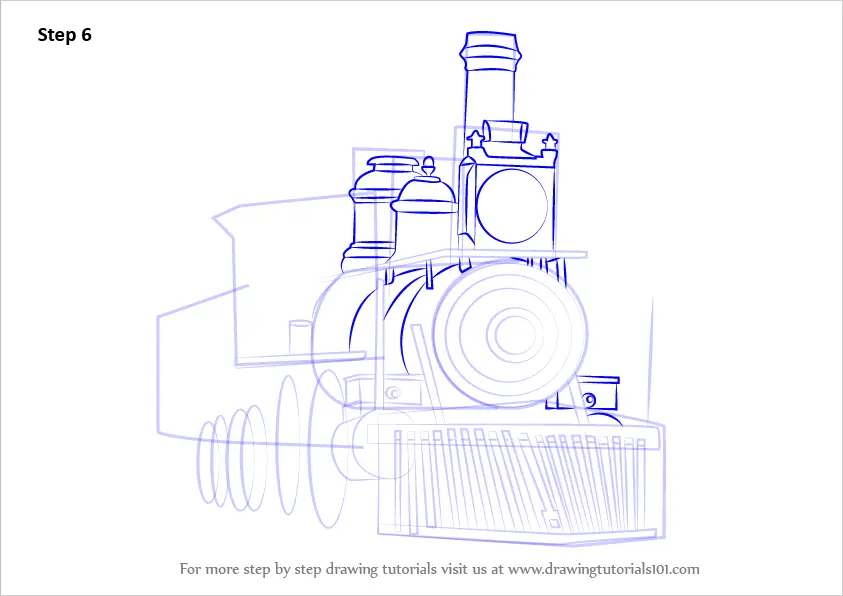 How to Draw Steam Locomotive (Trains) Step by Step ...