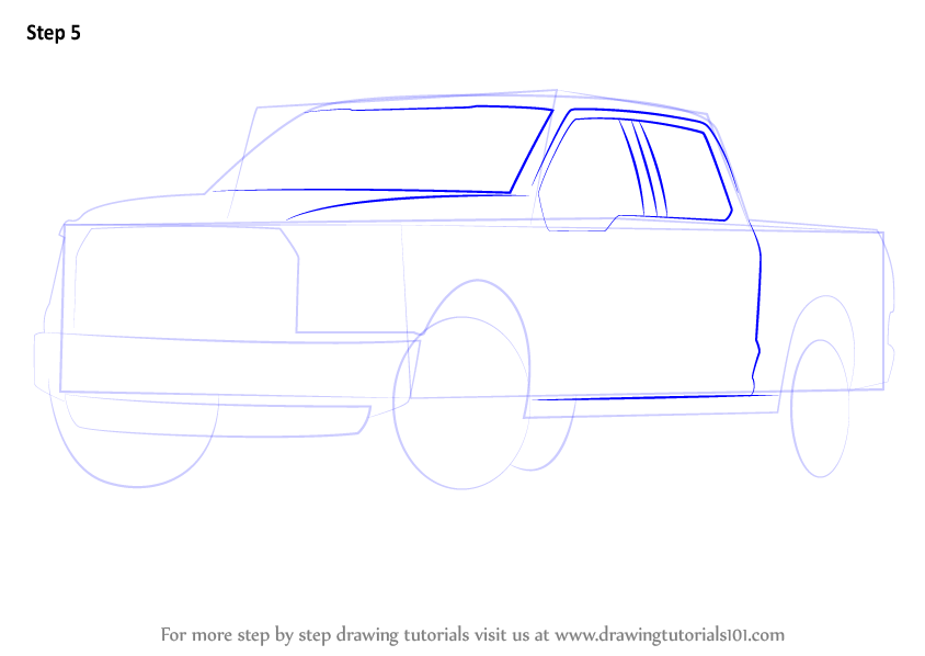 Learn How to Draw Ford F-150 Truck (Trucks) Step by Step : Drawing