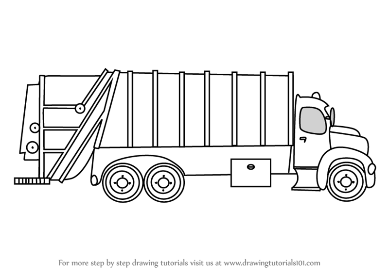 simple dump truck drawing