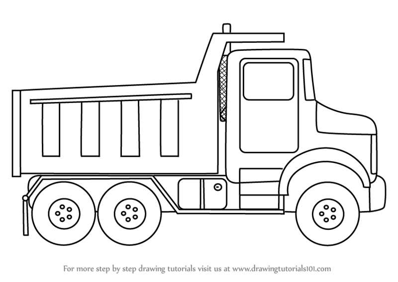 simple dump truck drawing