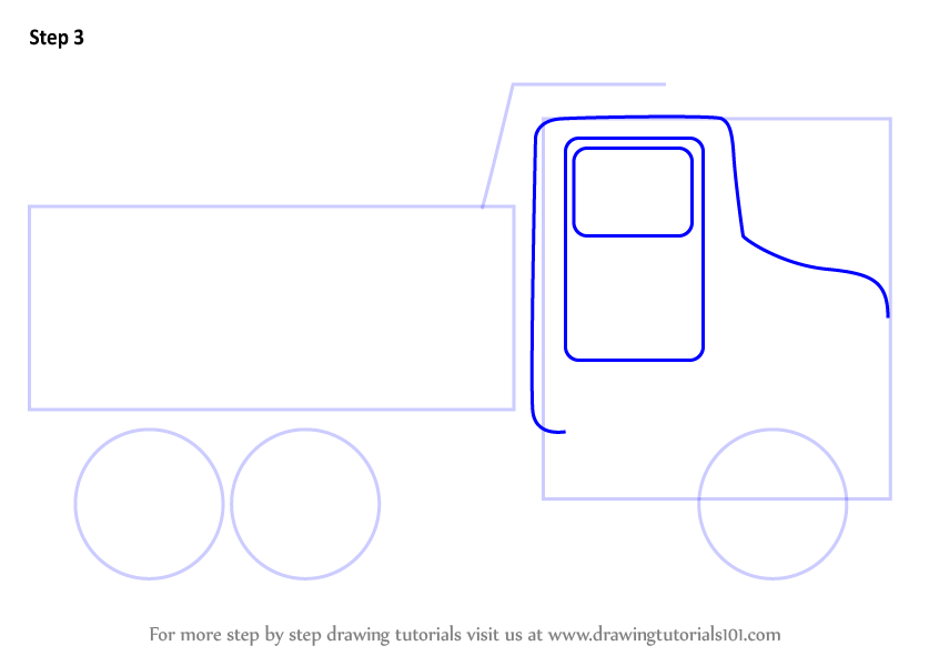 simple dump truck drawing