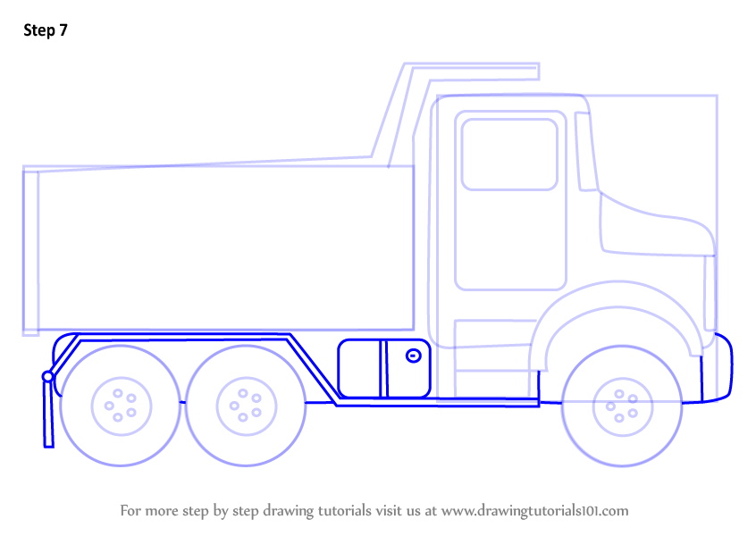 simple dump truck drawing