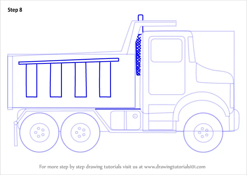 Learn How to Draw Simple Dump Truck Trucks Step by Step 