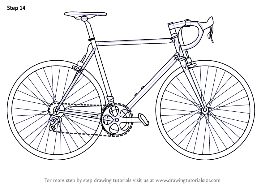 Learn How to Draw a Bike (Two Wheelers) Step by Step : Drawing Tutorials