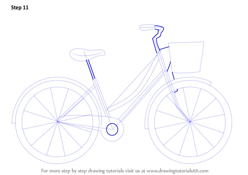 Learn How to Draw a Cute Bicycle (Two Wheelers) Step by Step : Drawing  Tutorials