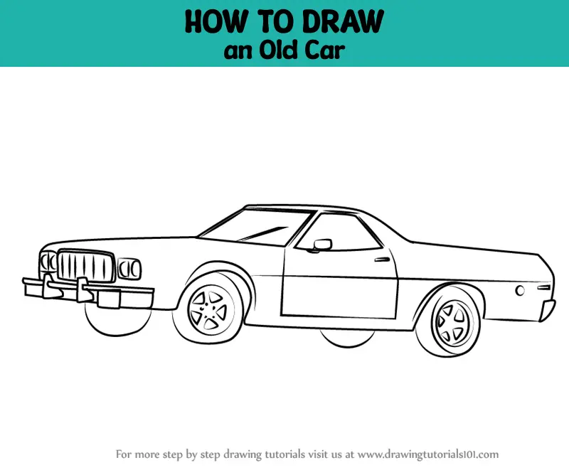 How to Draw an Old Car (Vintage) Step by Step
