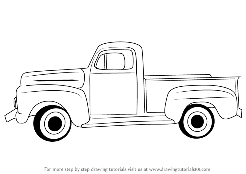 How to Draw a Truck for Kids Step by Step | Truck coloring pages, Christmas  truck, Truck paint