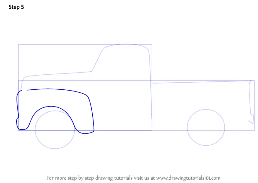 Learn How to Draw a Vintage Truck (Vintage) Step by Step : Drawing