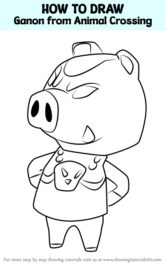 How to Draw Ganon from Animal Crossing (Ace Attorney) Step