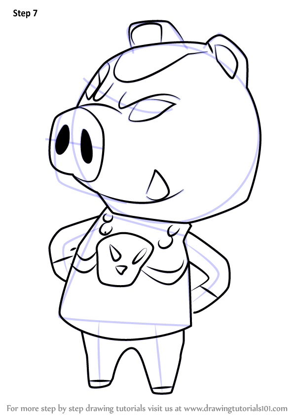 How to Draw Ganon from Animal Crossing (Ace Attorney) Step