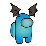 How to Draw Bat from Among Us