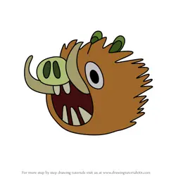 How to Draw Boars from Angry Birds Pigs