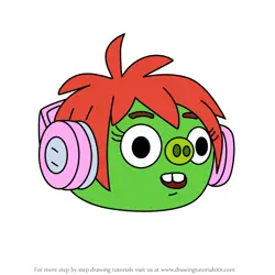 How to Draw Courtney from Angry Birds Pigs