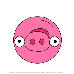 How to Draw Donut Pig from Angry Birds Pigs