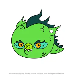 How to Draw Dragon Pig from Angry Birds Pigs