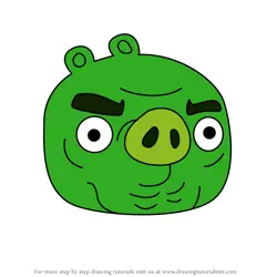 How to Draw Muscle Pig from Angry Birds Pigs