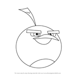 How to Draw Bomb from Angry Birds